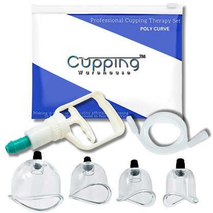 10 Sets of  Poly Curved Cups™ - Polycarbonate Cupping Therapy Cups - US ONLY