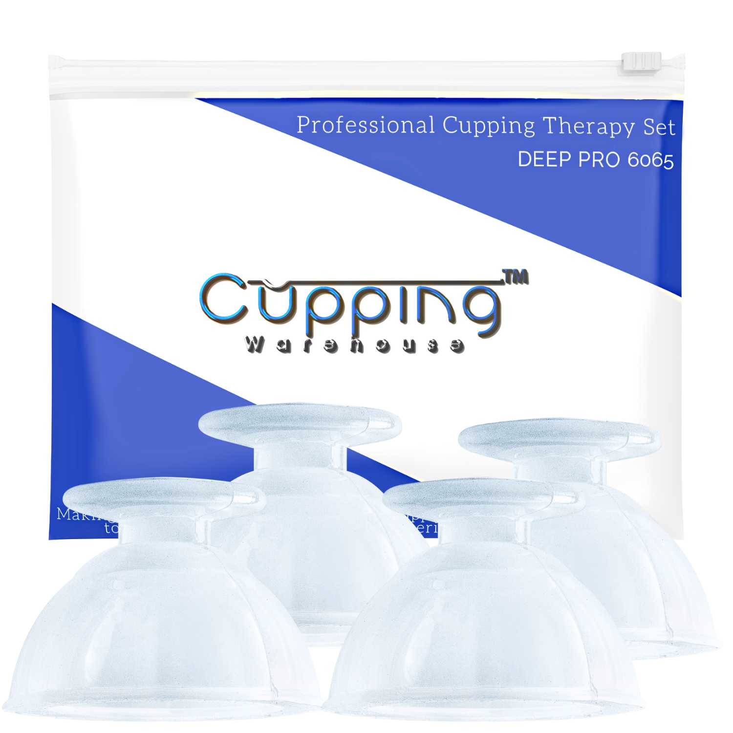 Deep Static Flip 4 Cups 6065 Silicone Cupping Therapy Set for Pain- US,CA,MX,BR,AU,UK