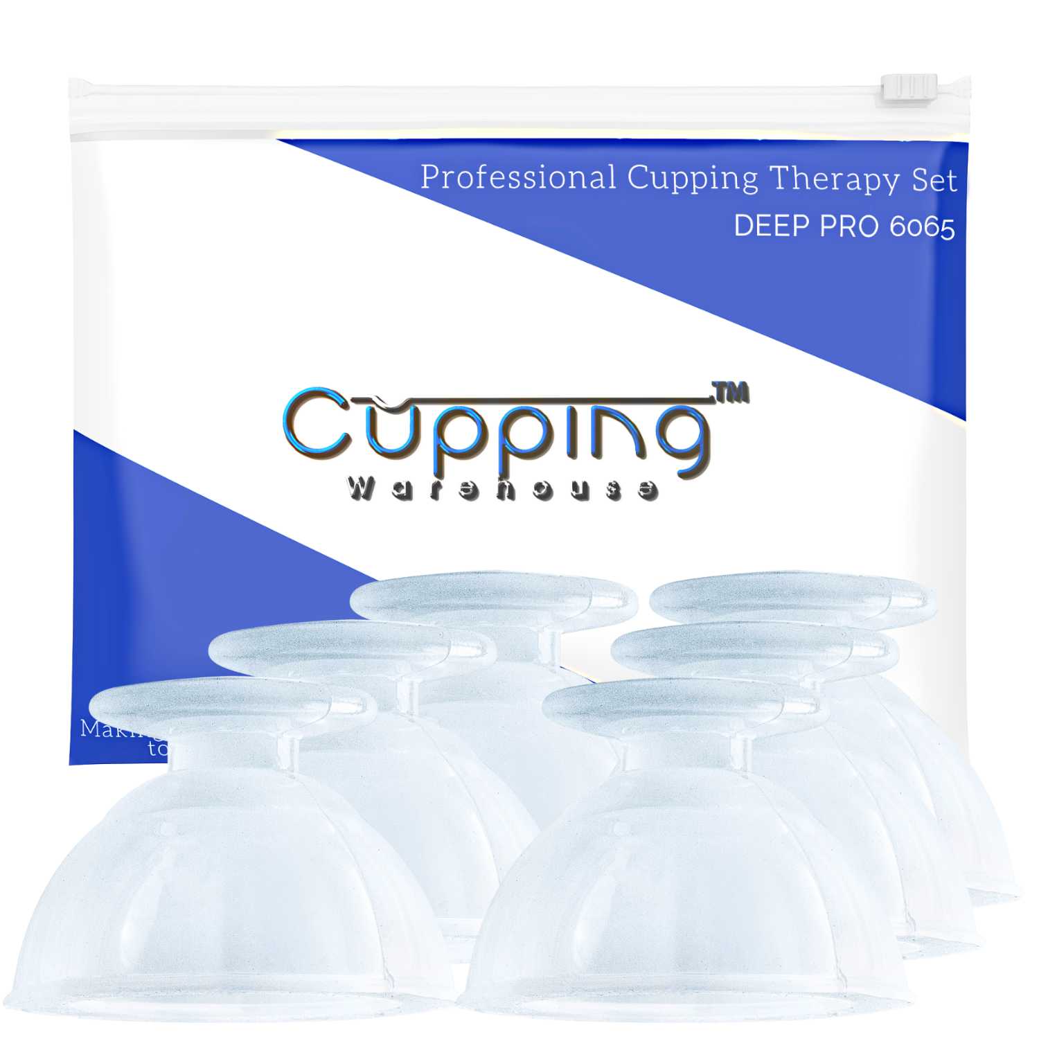 Deep Static Flip 6 Cups 6065 Silicone Cupping Therapy Set for Pain- US,CA,MX,BR,AU,UK