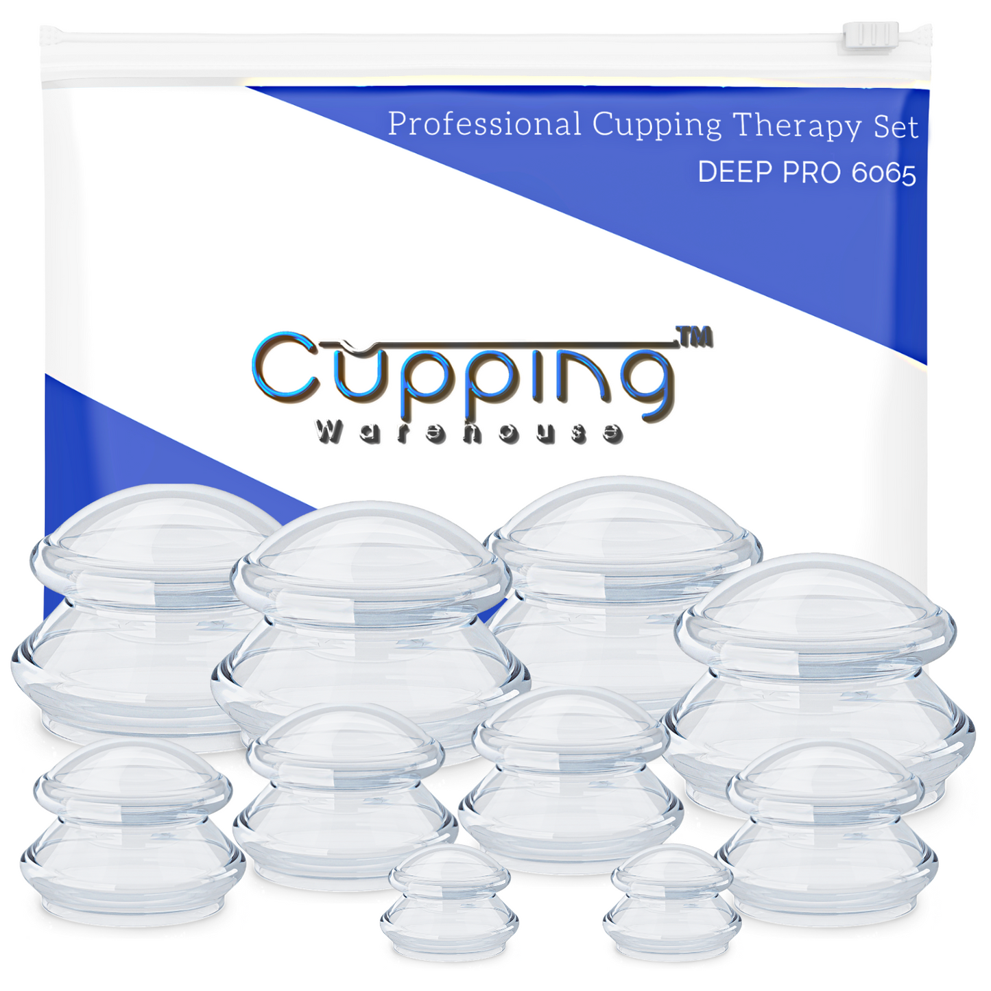 10 Sets of Supreme DEEP PRO 6065 Advanced Harder Silicone Cupping Therapy Sets