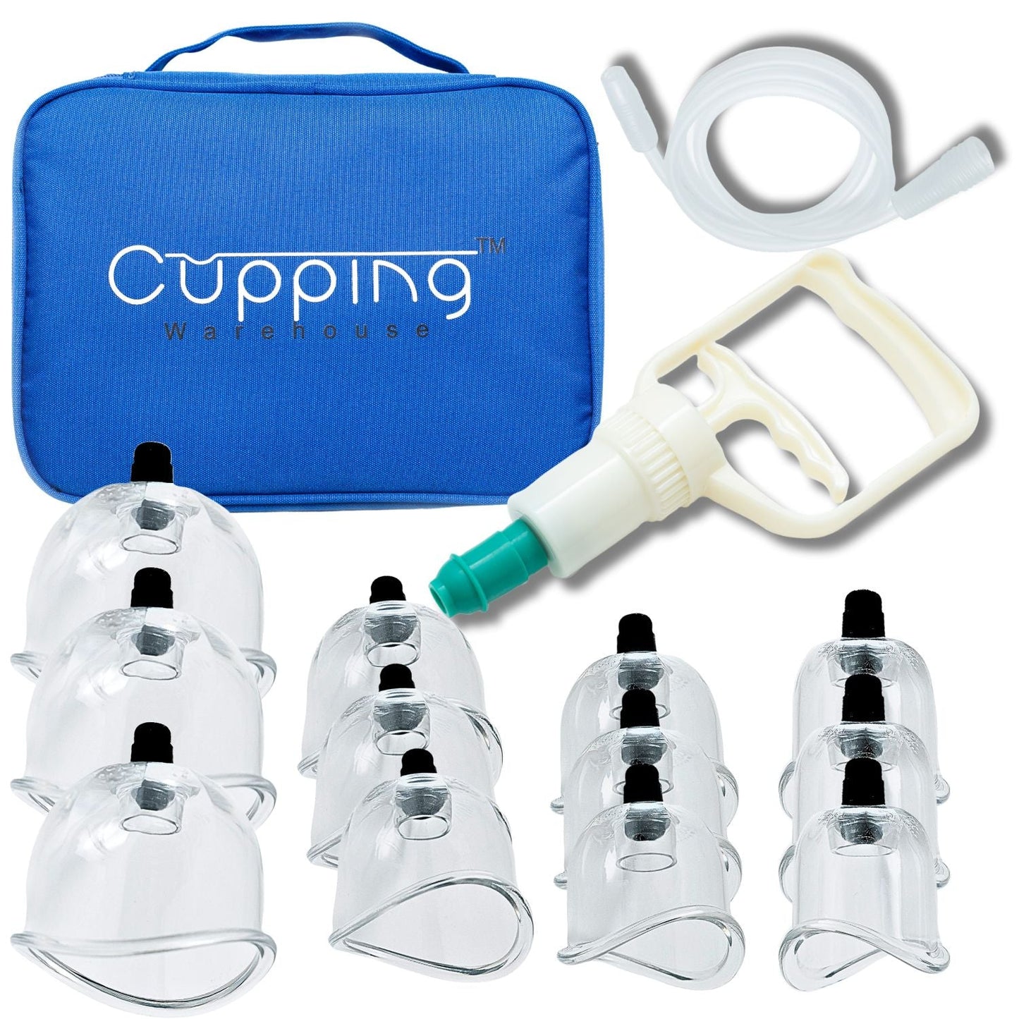 10 Sets of  Poly Curved Cups™ - Polycarbonate Cupping Therapy Cups - US ONLY