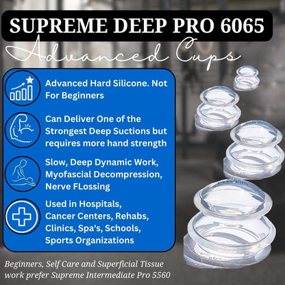10 Sets of Supreme DEEP PRO 6065 Advanced Harder Silicone Cupping Therapy Sets