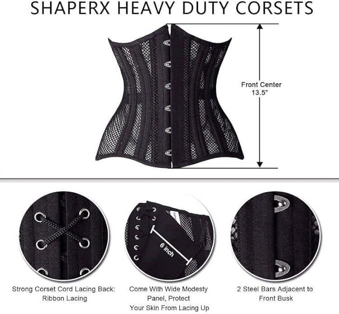 Longline 24-Steel-Bones Heavy Duty Cincher Weight Loss Corset