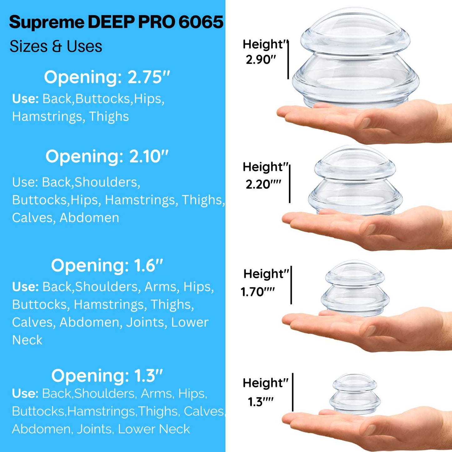 10 Sets of Supreme Intermediate PRO 5560- Beginner Soft Silicone Cupping Therapy Cups