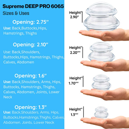 10 Sets of Supreme Intermediate PRO 5560- Beginner Soft Silicone Cupping Therapy Cups